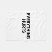 Everything Hurts Workout Strongman Muscle Training Fleecedecke (Vorderseite (Horizontal))