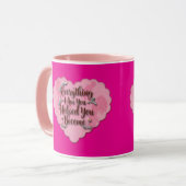 Everything I Am – Soft Floral Typography Art Tasse (Vorderseite Links)