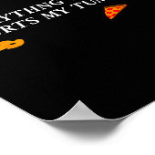 Everything I Love Hurts My Tummy Funny Food Lover Poster (Ecke)