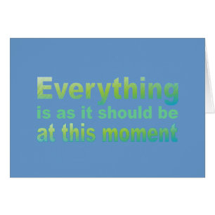 Everything is as it should be