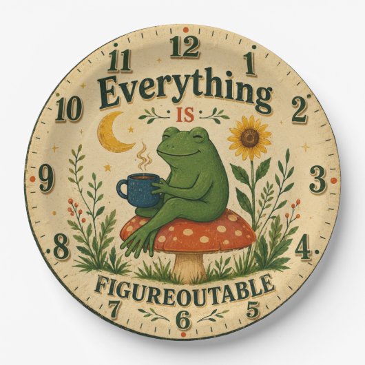 Everything Is Figureoutable Frog Pappteller (Vorderseite)