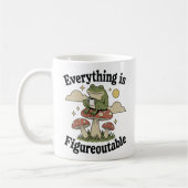 Everything is figureoutable frog with coffee kaffeetasse (Links)