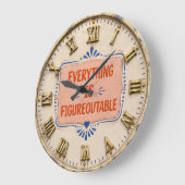 Everything Is Figureoutable Positive Motivation Große Wanduhr (Winkel)