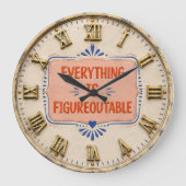 Everything Is Figureoutable Positive Motivation  Große Wanduhr (Vorderseite)