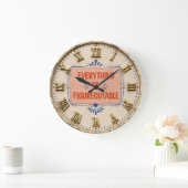 Everything Is Figureoutable Positive Motivation Große Wanduhr (Zuhause)