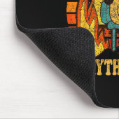 Everything Is Fine Dog Drinking Coffee Burning Mem Mousepad (Ecke)