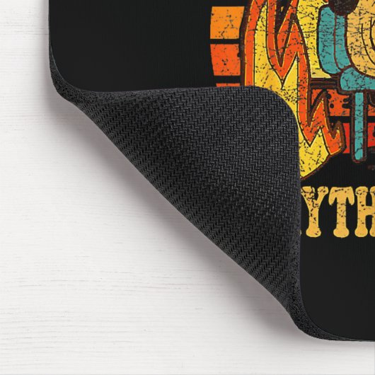 Everything Is Fine Dog Drinking Coffee Burning Mem Mousepad (Ecke)