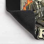 Everything Is Fine | Funny Skeleton Dumpster Fire Mousepad (Ecke)