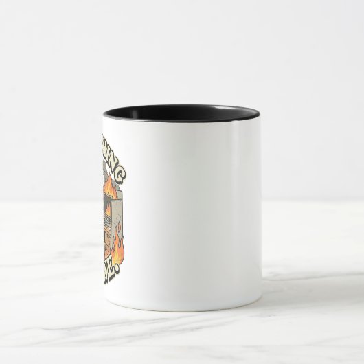 Everything Is Fine | Funny Skeleton Dumpster Fire  Tasse (Zentrum)