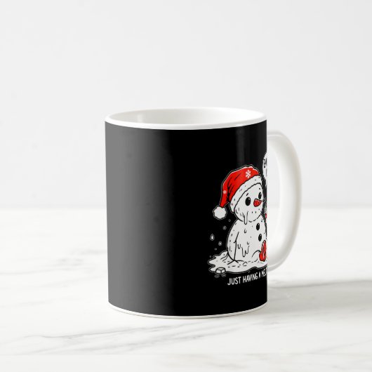 Everything Is Fine Just Having Meltdown Christmas Kaffeetasse (VorderseiteRechts)