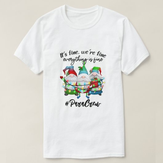 Everything Is Fine Paraprofessional Christmas Xmas T-Shirt (Design vorne)
