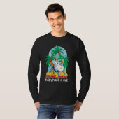 Everything is fine snowman sun lounger Vacation fl T-Shirt (Vorne ganz)