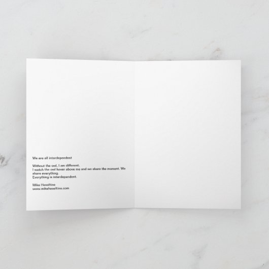 Everything is interdependent feiertagskarte (Innenseite)