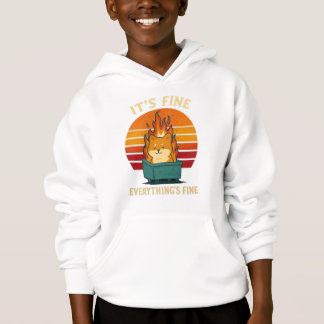 Everything’s Fine – Calm in Chaos Meme Art Hoodie