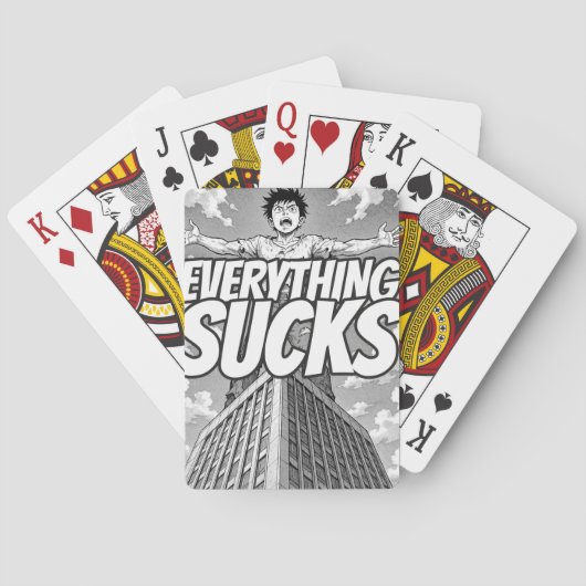 Everything Sucks Spielkarten - Seltsamster Zeitstr (Rückseite)