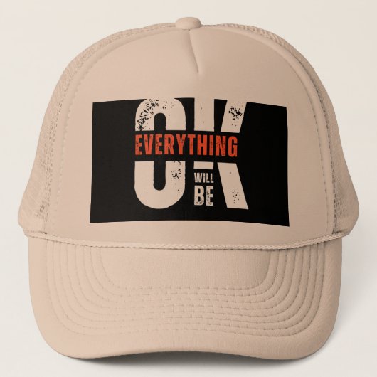 Everything Will Be OK Mütze | Motivations-Baseball (Vorderseite)