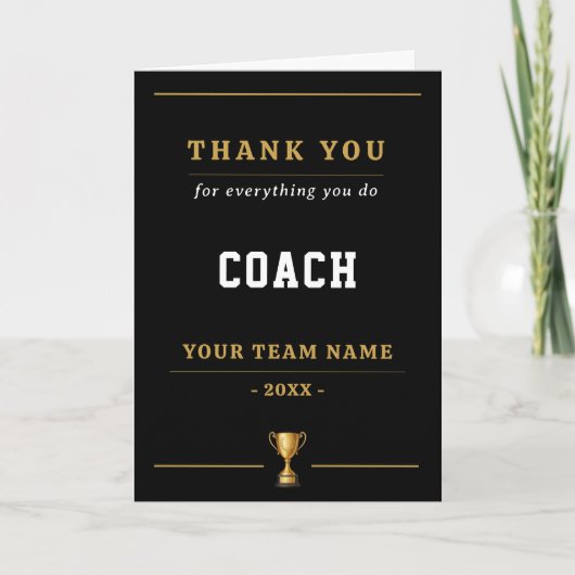 Everything You Do Trophy Coach Dankeskarte (Vorderseite)
