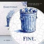 Everything's Fine Delft Blue Dutch Style  Fliese