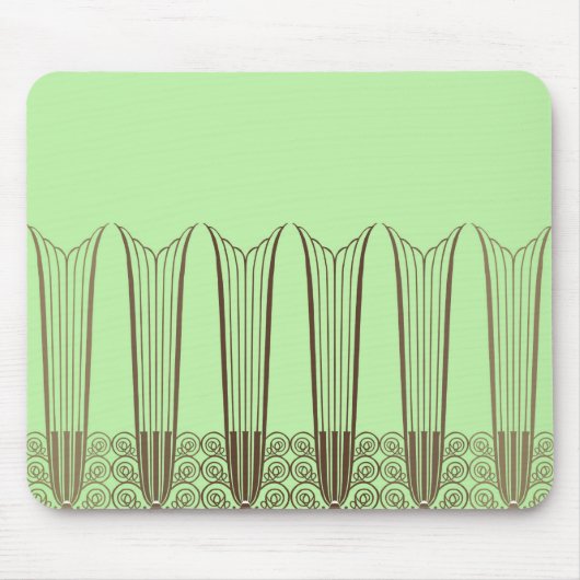 EVES BALKON, Kunst-DekoIronwork im Grün u. Brown Mousepad (Vorne)