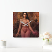 Eve's Purgatory clock Quadratische Wanduhr (Zuhause)