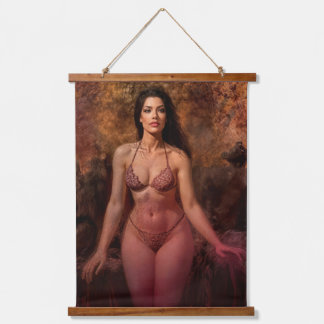 Eve's Purgatory wood topped tapestry Wandteppich Mit Holzrahmen