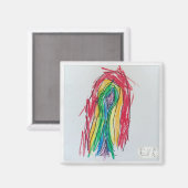 Eve's Rainbow Magnet (Quadrat) (Vorderseite/Rückseite)