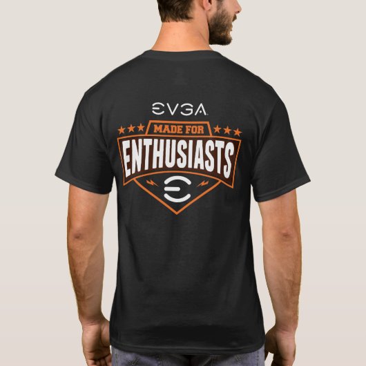 EVGA "Made for Enthusiasten" Schwarzer T - Shirt (Rückseite)