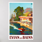 Evian France Vintage Reise Poster (Vorne)