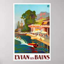 Evian France Vintage Reise Poster