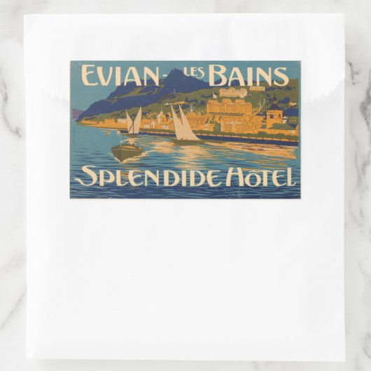 Evian Les Bain Schweiz Rechteckiger Sticker (Tasche)