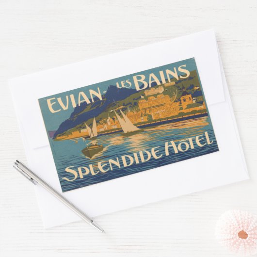 Evian Les Bain Schweiz Rechteckiger Sticker (Umschlag)