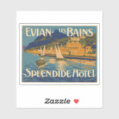 Evian Les Bains Spledide Hotel Aufkleber (Blatt)