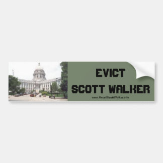 Evict Scott Walker Autoaufkleber