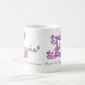 Evie dekorative E Monogramm-Tasse Namensbedeutung Kaffeetasse (Mittel)
