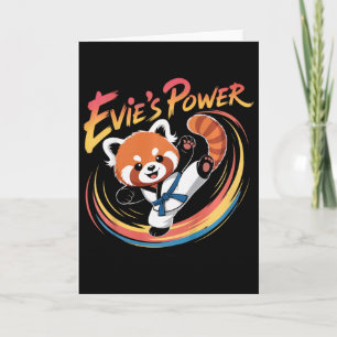 Evie's Power Rotes Panda-Taekwondo-Karate-Blauer G Karte
