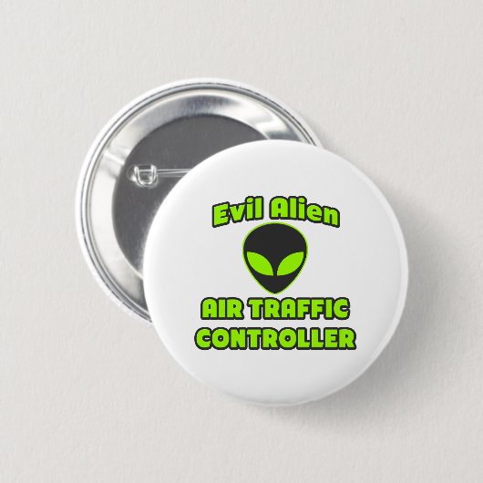 Evil Alien Air Traffic Controller Button (Vorne & Hinten)
