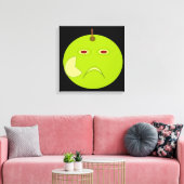 Evil Apple mit Scar Halloween Canvas Print Leinwanddruck (Insitu (Wohnzimmer))