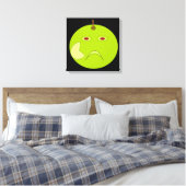 Evil Apple mit Scar Halloween Canvas Print Leinwanddruck (Insitu (Schlafzimmer))