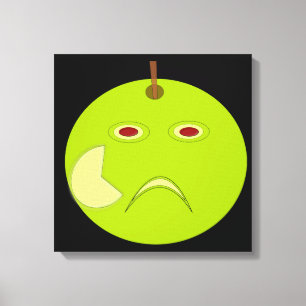 Evil Apple mit Scar Halloween Canvas Print Leinwanddruck