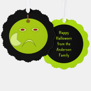 Evil Apple mit Scar Halloween Custom Ornament Karte