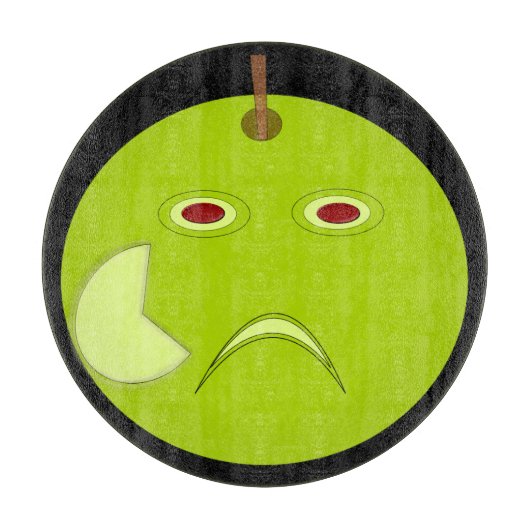 Evil Apple mit Scar Halloween Cutting Board Schneidebrett (Vorderseite)