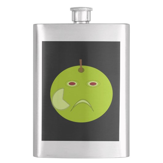 Evil Apple mit Scar Halloween Flasken Flachmann (Vorderseite)