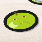 Evil Apple mit Scar Halloween Paper Untersetzer (Angewinkelt)