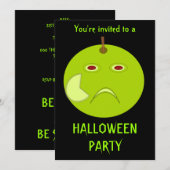 Evil Apple mit Scar Halloween-Party Custom Invite Einladung (Vorne/Hinten)