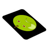 Evil Apple mit Scar Halloween Premium Magnet (Rechte Seite)
