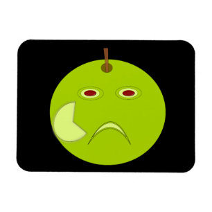 Evil Apple mit Scar Halloween Premium Magnet