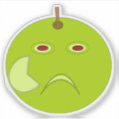 Evil Apple mit Scar Halloween Shaped Aufkleber (Vorderseite)