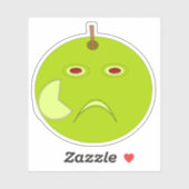 Evil Apple mit Scar Halloween Shaped Aufkleber (Blatt)