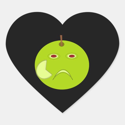 Evil Apple mit Scar Halloween Stickers (Vorderseite)