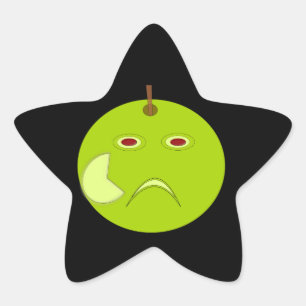 Evil Apple mit Scar Halloween Stickers